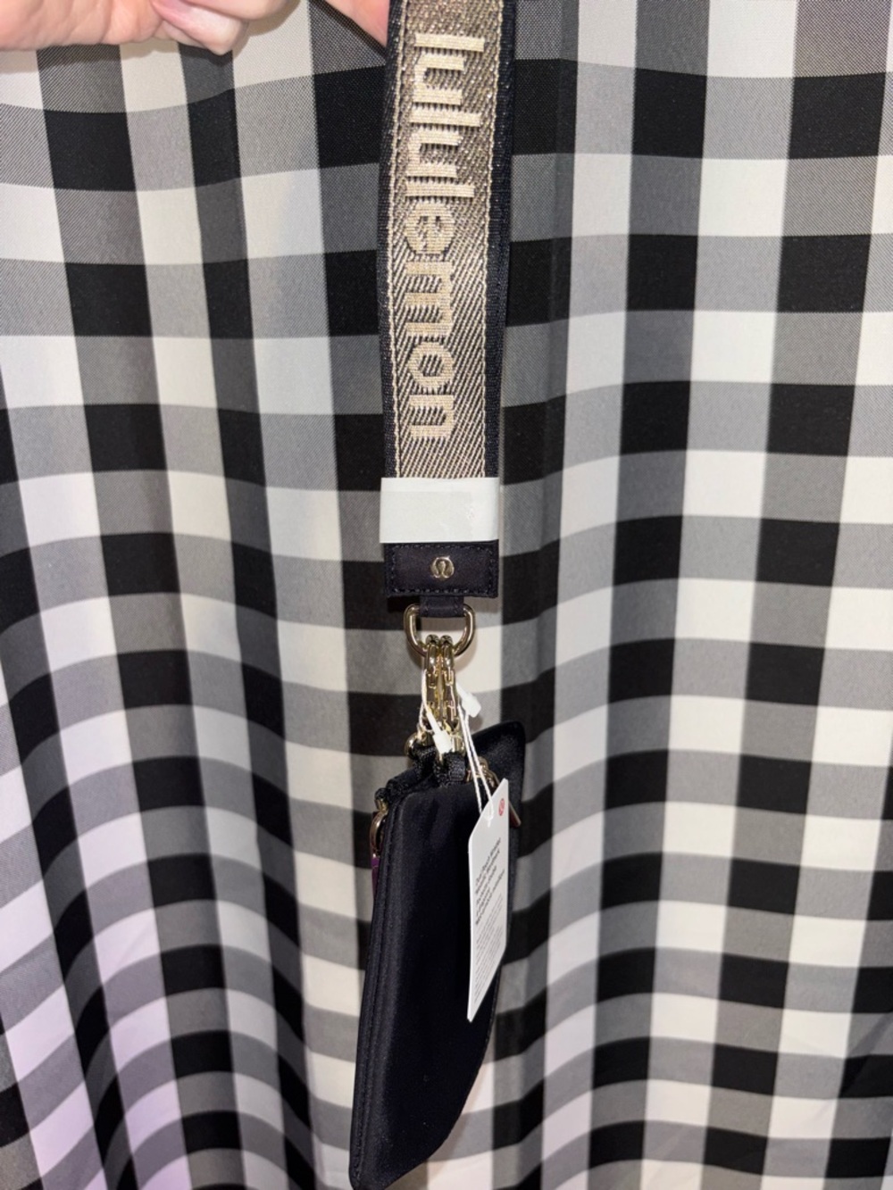 Lululemon Black and Gold Dual Pouch Wristlet NWT - Picture 1 of 3